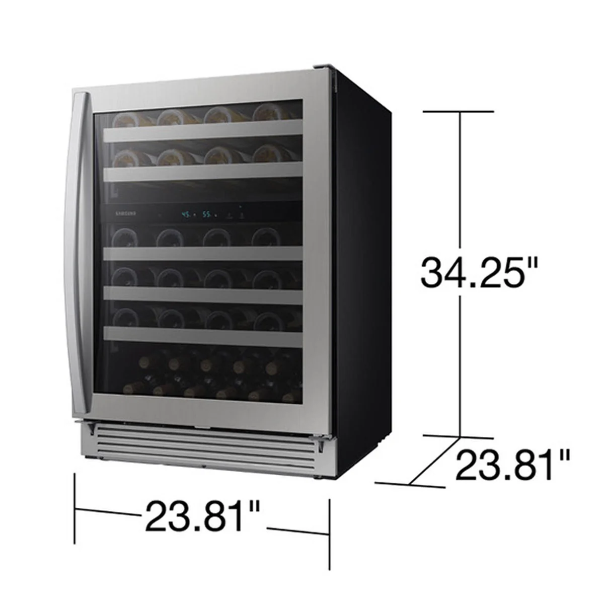 Samsung 51-Bottle Dual Zone Wine Cooler (RW51TS338SR) image 2