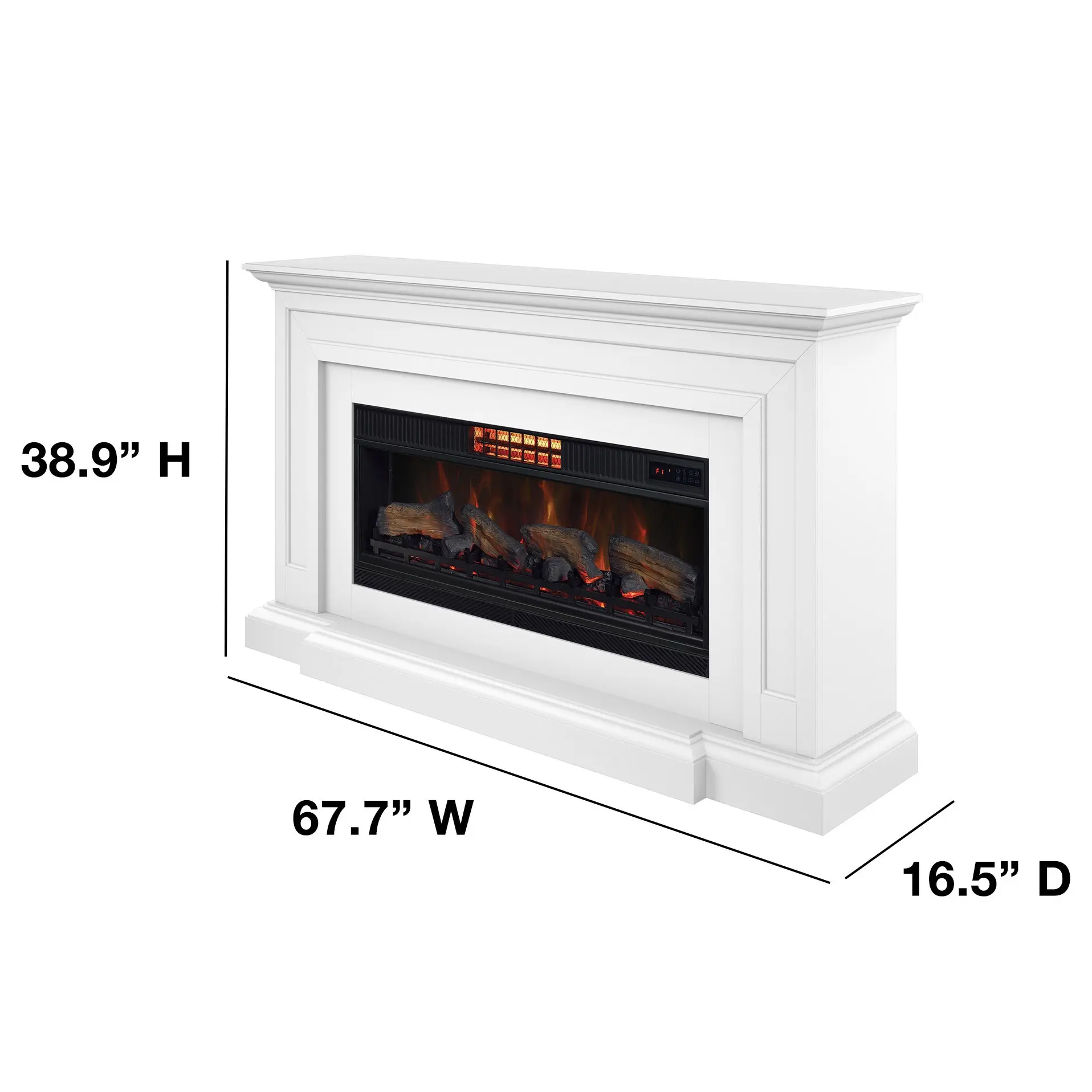 Tresanti Gwendolyn Wall Mantel with ClassicFlame CoolGlow 2-in-1 Electric Fireplace and Fan image 4