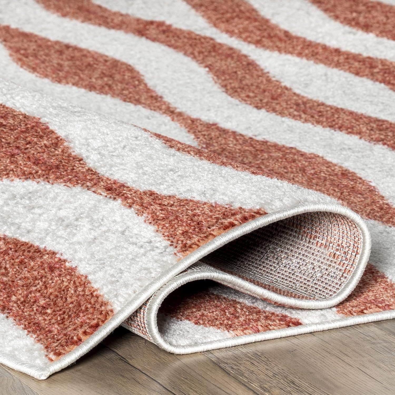 nuLOOM Tristan Contemporary Waves Area Rug, 5x8, Pink image 6