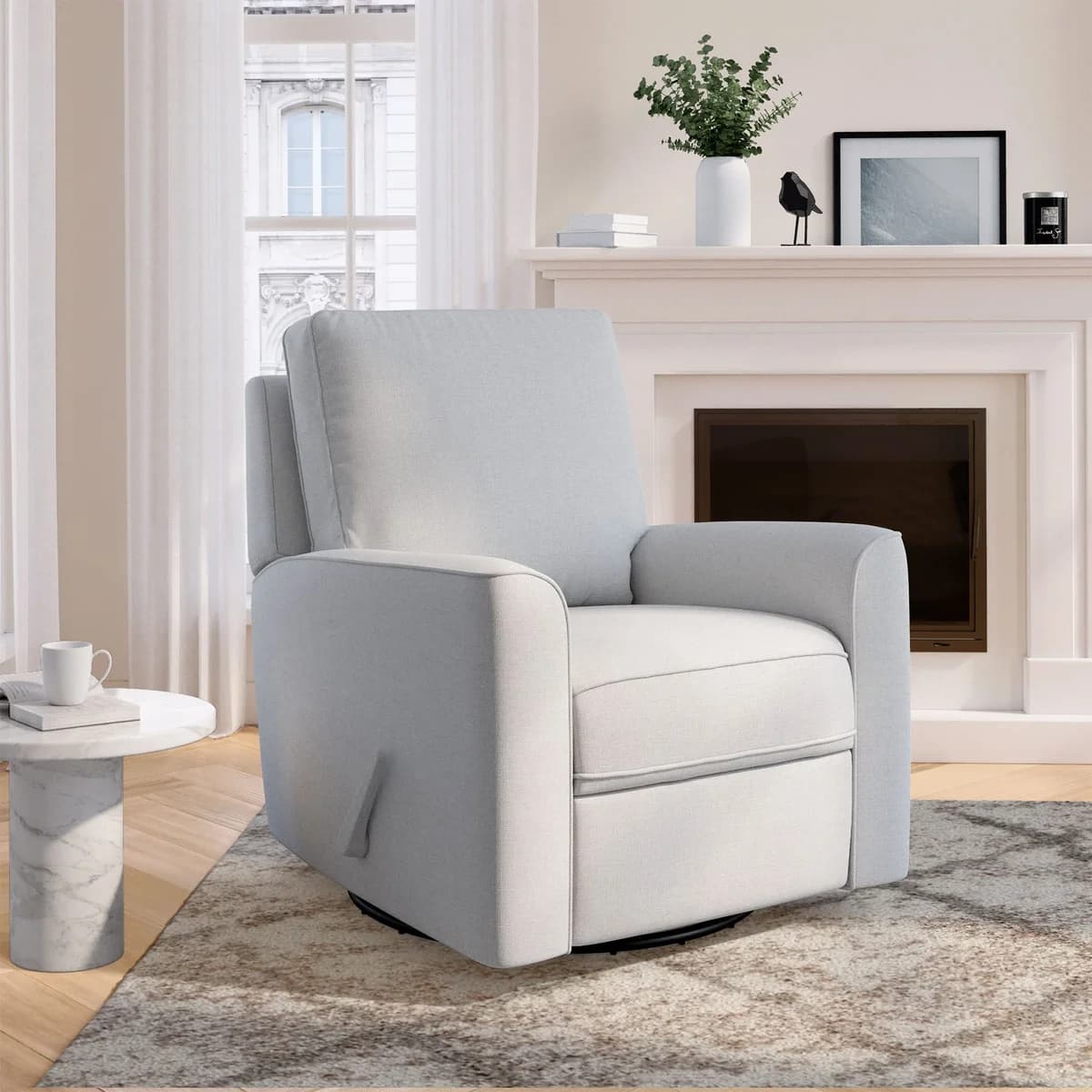 True Innovations Paxley Fabric Swivel Glider Recliner image 4