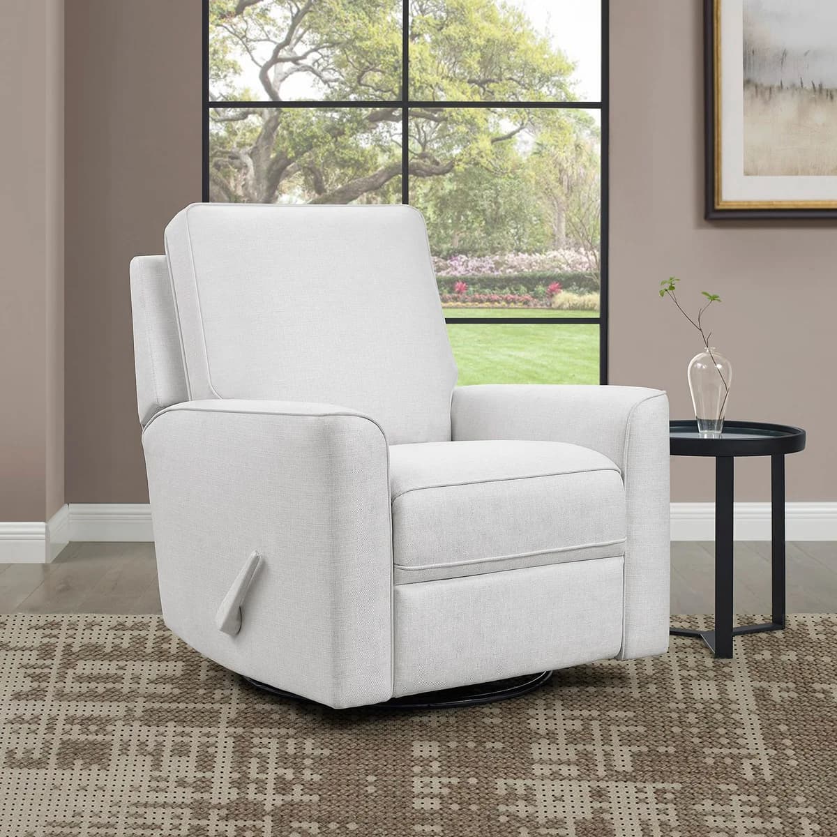 True Innovations Paxley Fabric Swivel Glider Recliner image 7