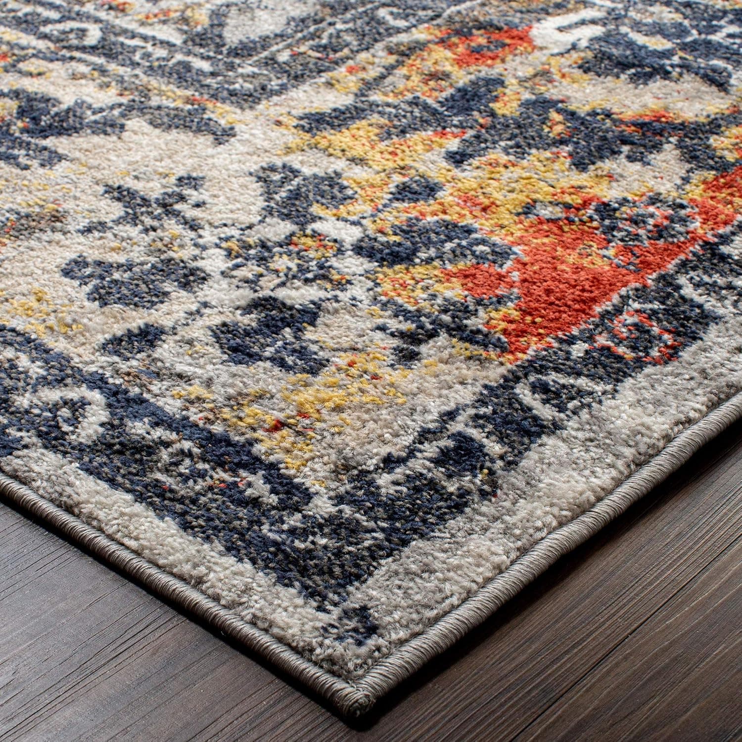 Superior Azusa Indoor Area Rug, Charcoal, 7' 10" x 10' image 5