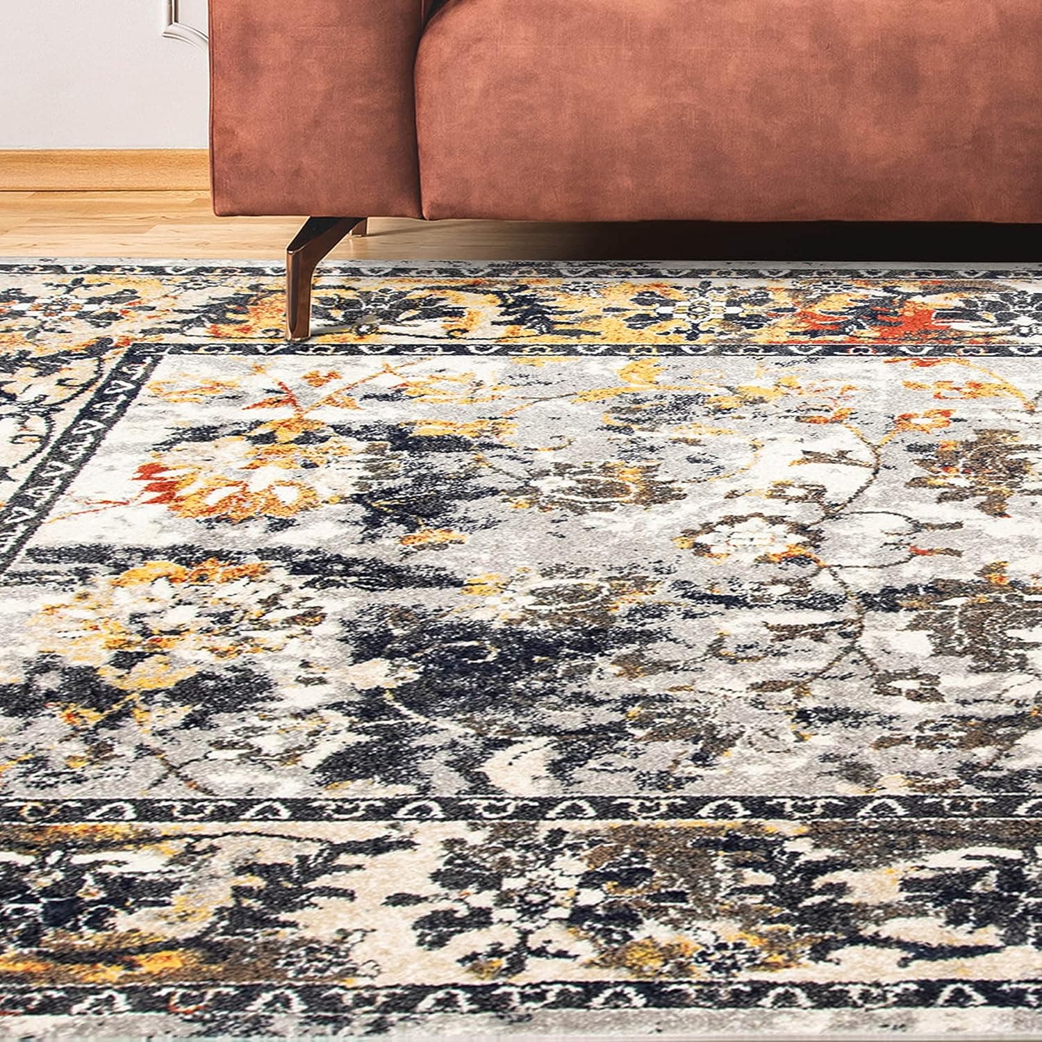 Superior Azusa Indoor Area Rug, Charcoal, 7' 10" x 10' image 7
