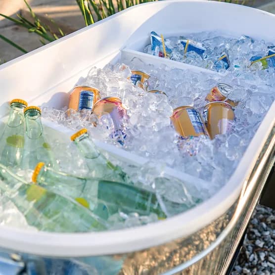 Permasteel 120-quart Galvanized Steel Rolling Cooler with Cover image 3
