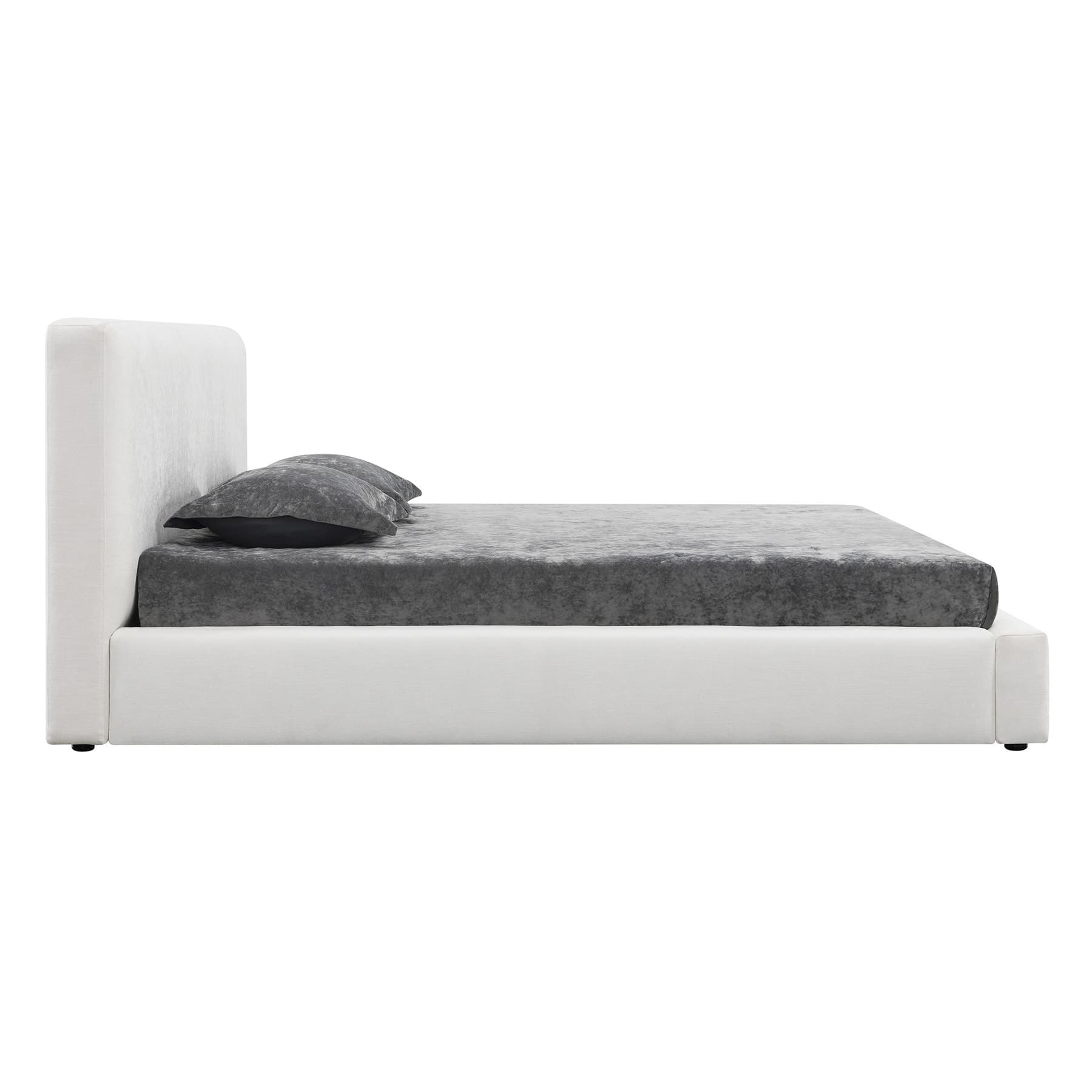Mindy Upholstered Bed Frame Low Profile Platform, Queen image 5