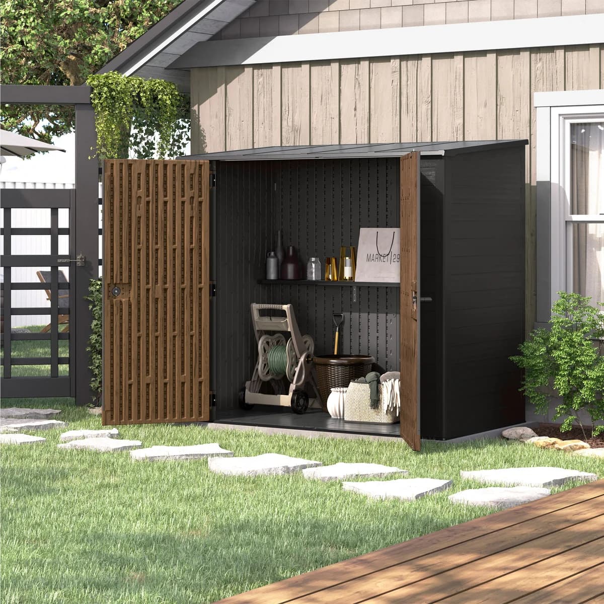 Suncast 7' x 4' Vertical Storage Shed