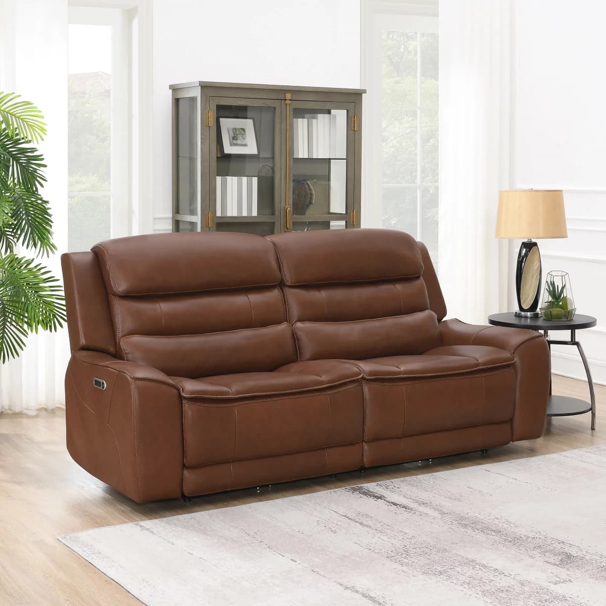 Oliver Leather Power Reclining Sofa with Power Headrests image 10