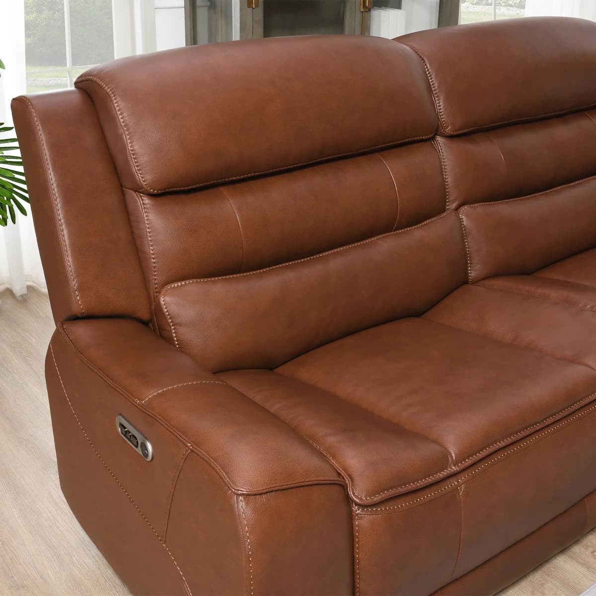 Oliver Leather Power Reclining Sofa with Power Headrests image 11