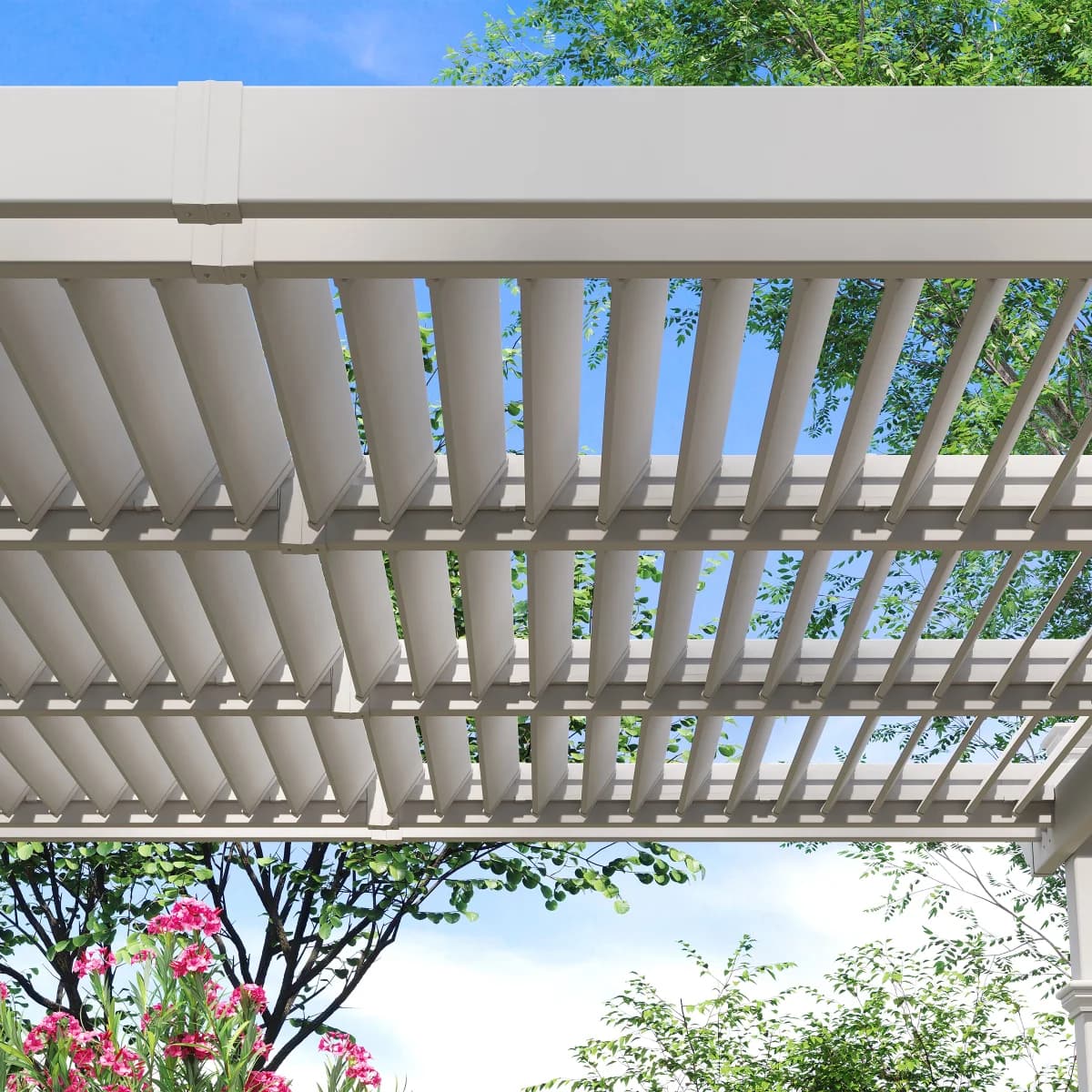 Vita Brandenburg Louvered Vinyl Pergola image 4