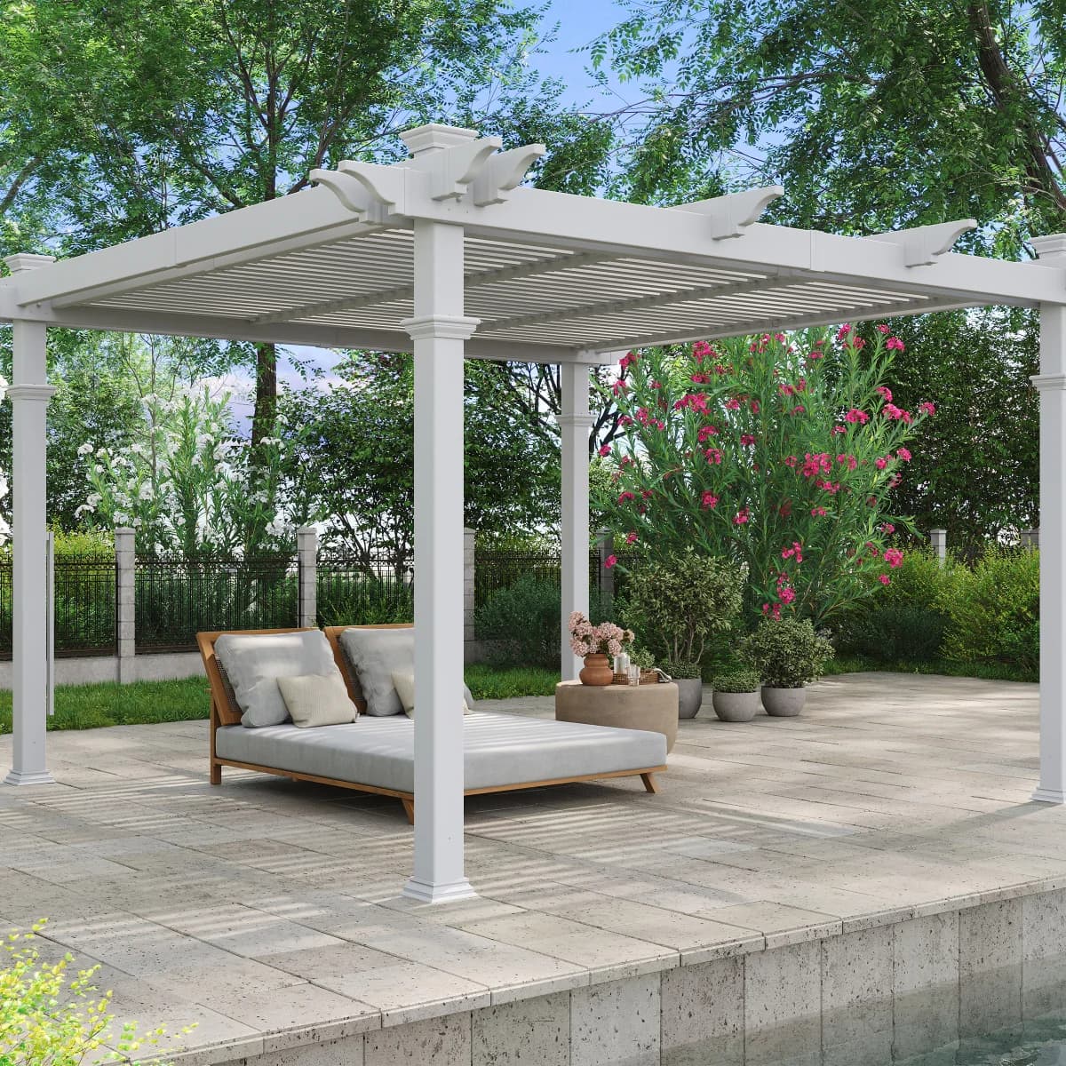Vita Brandenburg Louvered Vinyl Pergola image 5
