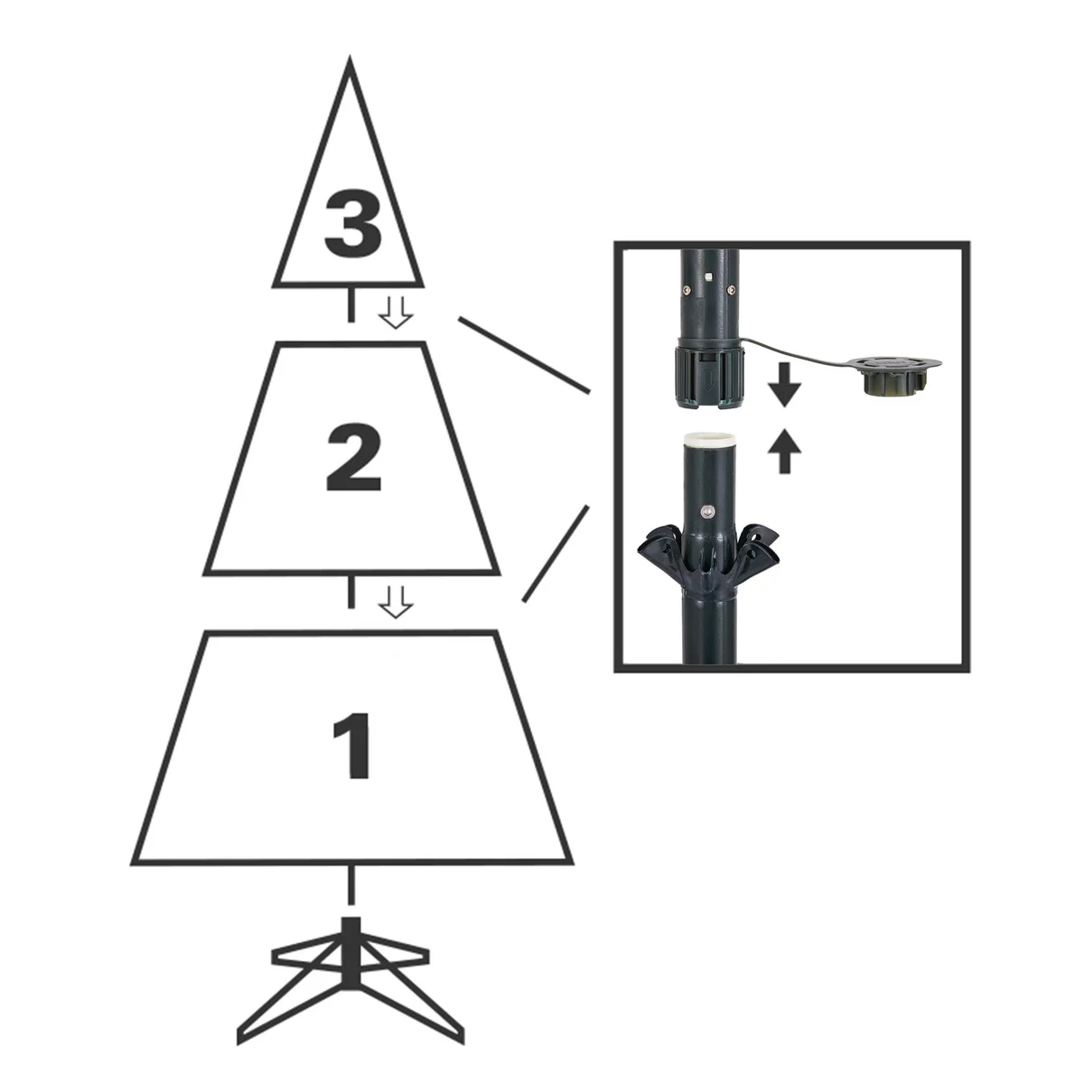 7.5ft Slim Radiant Micro LED Christmas Tree image 14