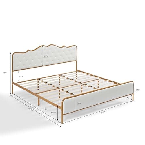 Dolonm King Size Classic Buckle Backrest Platform Bed Frame image 2