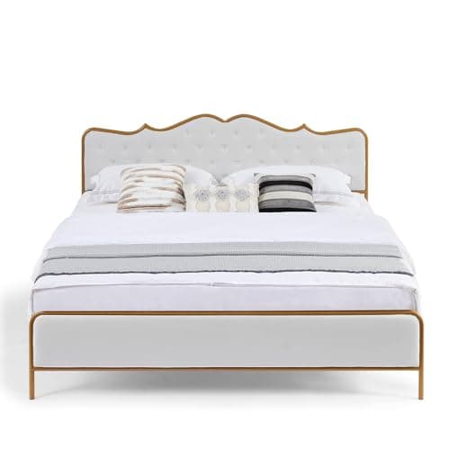 Dolonm King Size Classic Buckle Backrest Platform Bed Frame image 3
