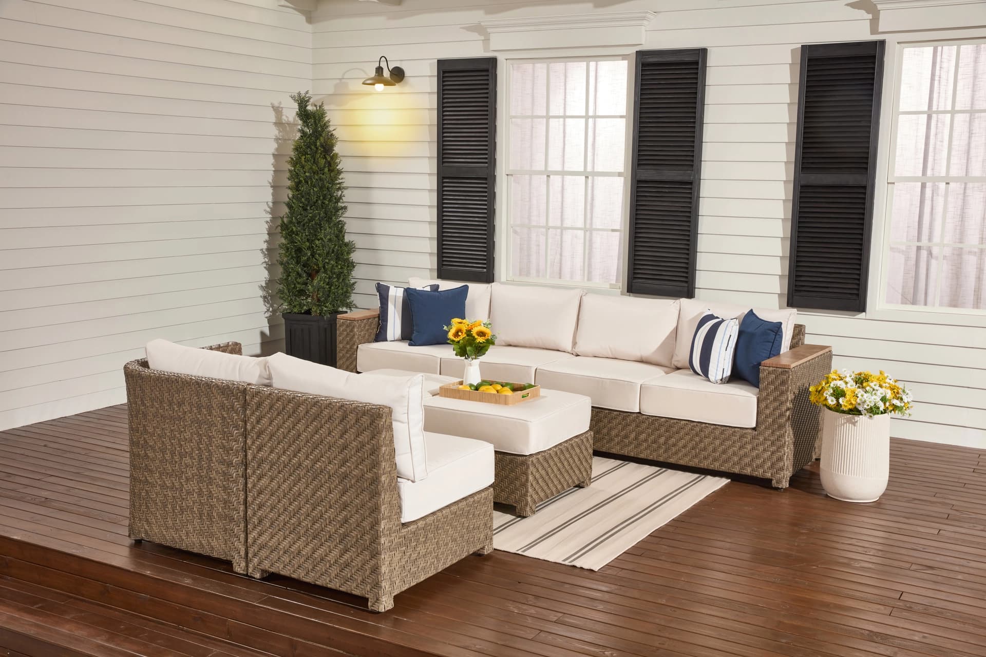 Nolan 6-piece Outdoor Patio Modular Sectional Set image 6