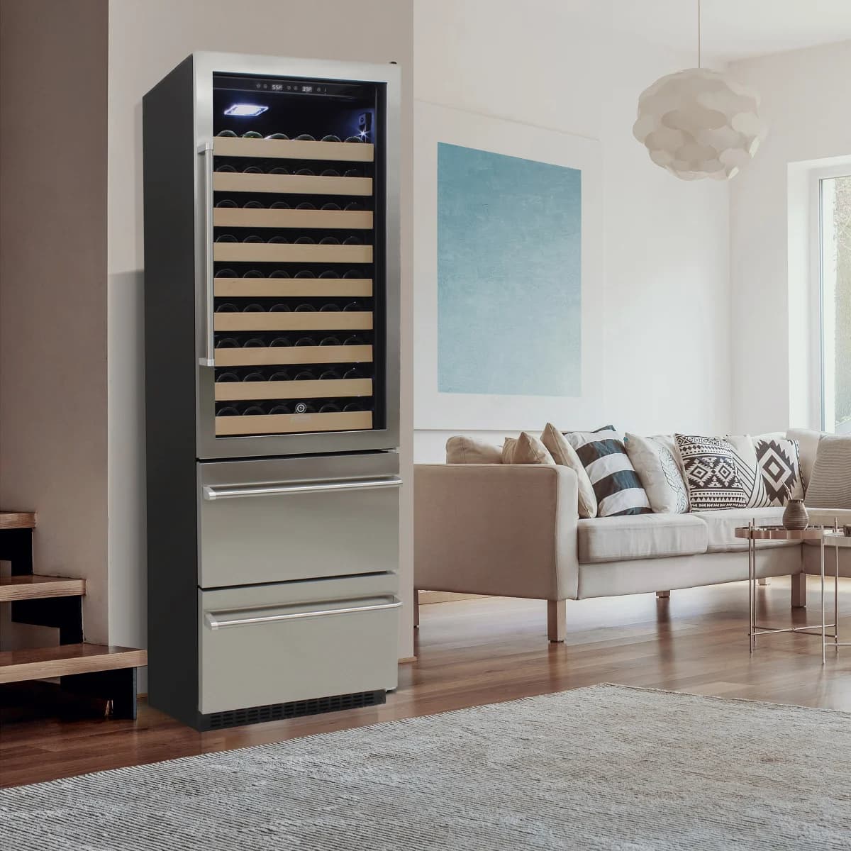 Vinotemp 108-Bottle Wine Cooler with Left Hinge (EL-BWC108SS-L)