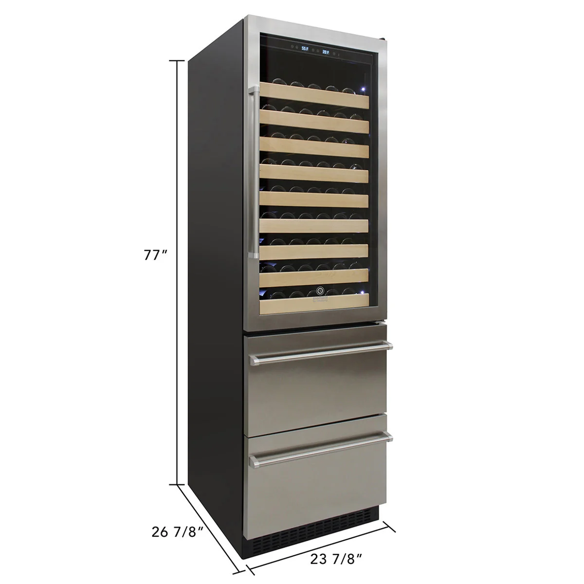 Vinotemp 108-Bottle Wine Cooler with Left Hinge (EL-BWC108SS-L)