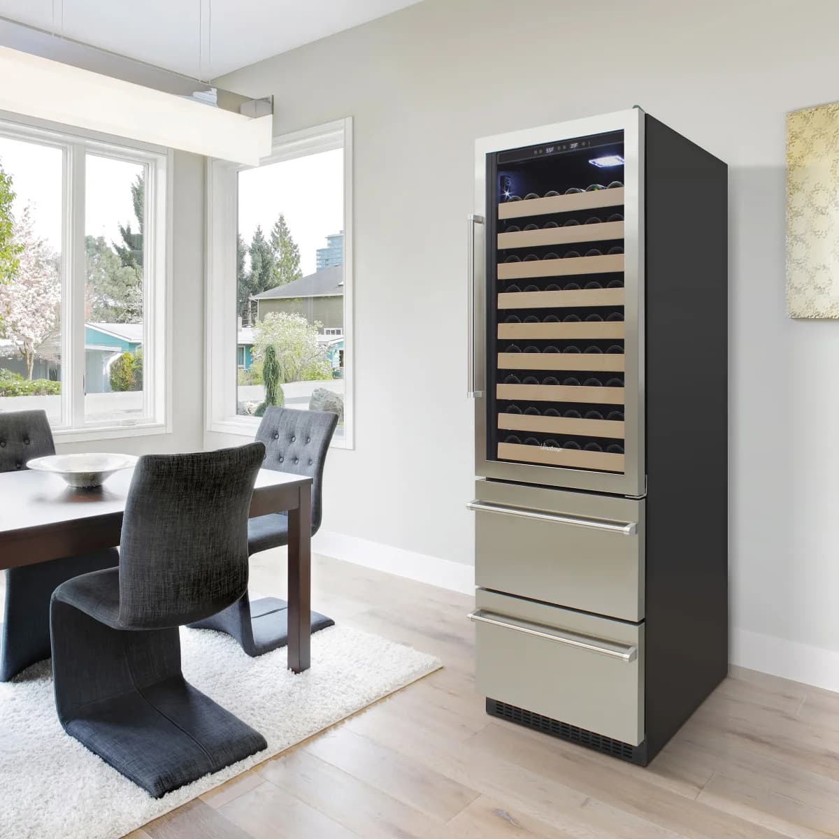 Vinotemp 108-Bottle Wine Cooler with Left Hinge (EL-BWC108SS-L)
