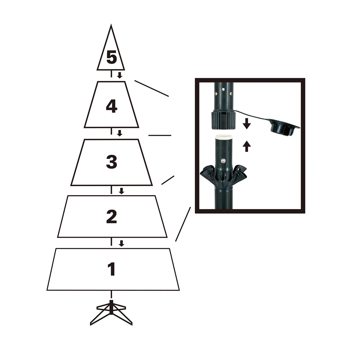 12ft Pre-Lit Micro LED Christmas Tree image 6