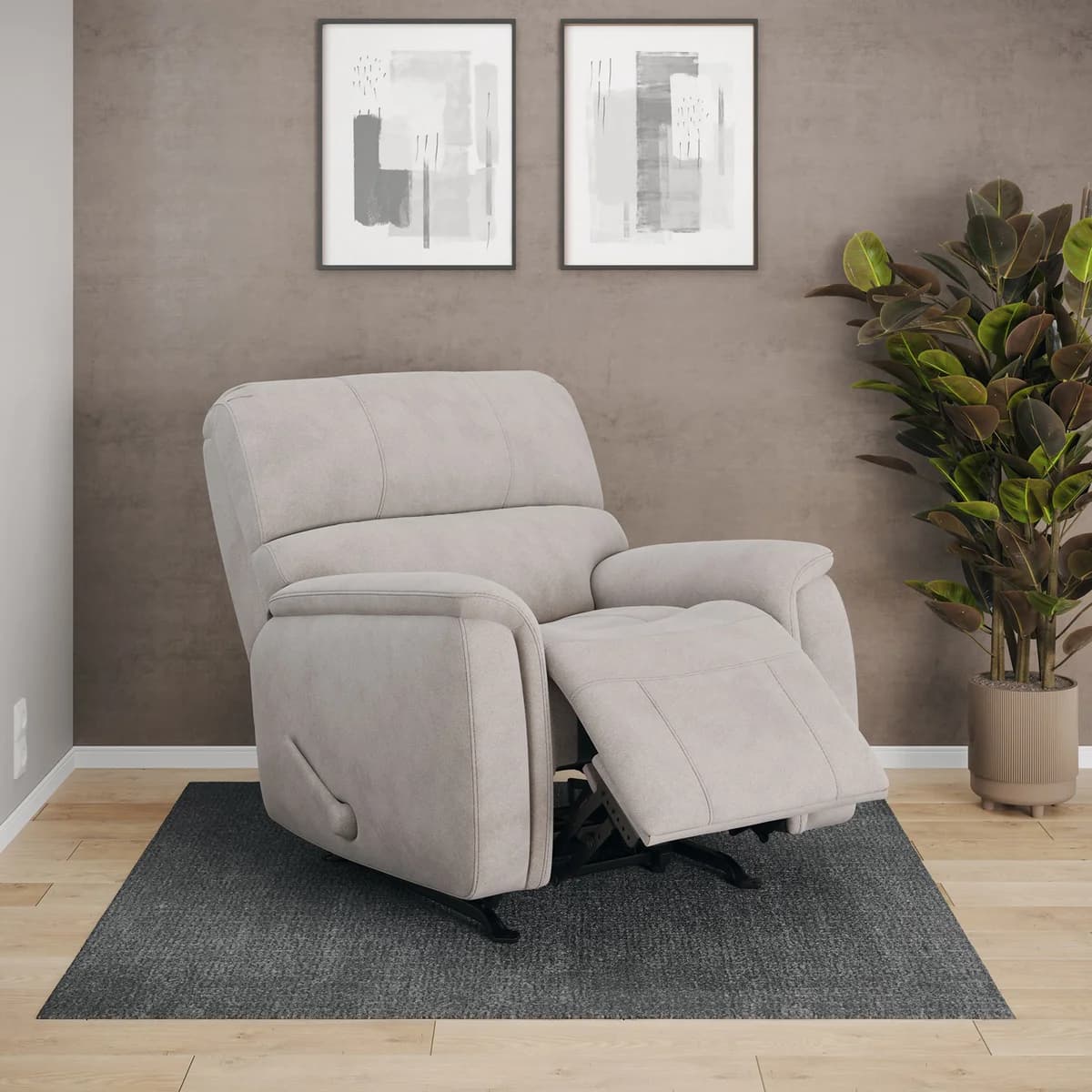True Innovations Fabric Manual Rocker Recliner image 3