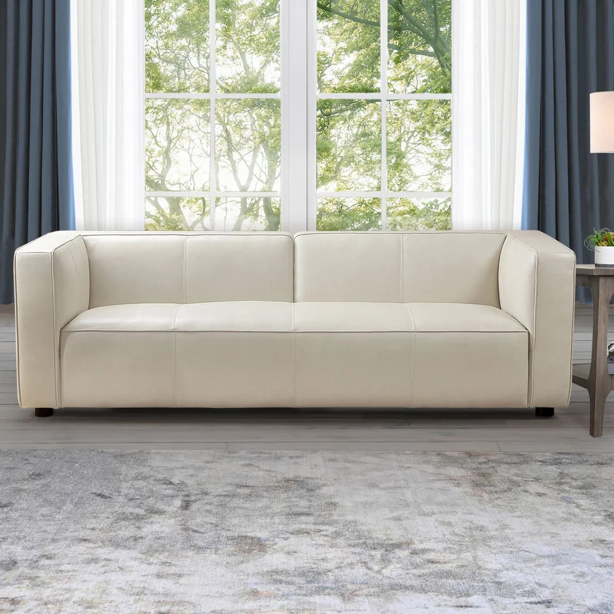 Brady Leather Chair — Ivory image 2