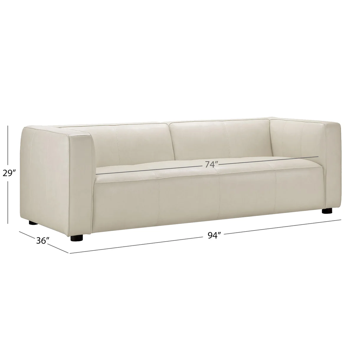 Brady Leather Chair — Ivory image 3