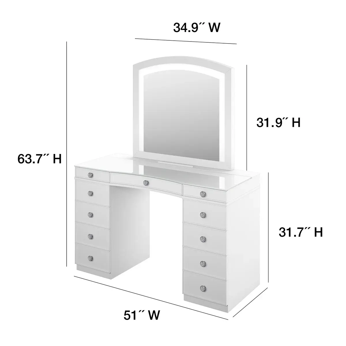 Tresanti Heidi Vanity Double Pedestal image 2