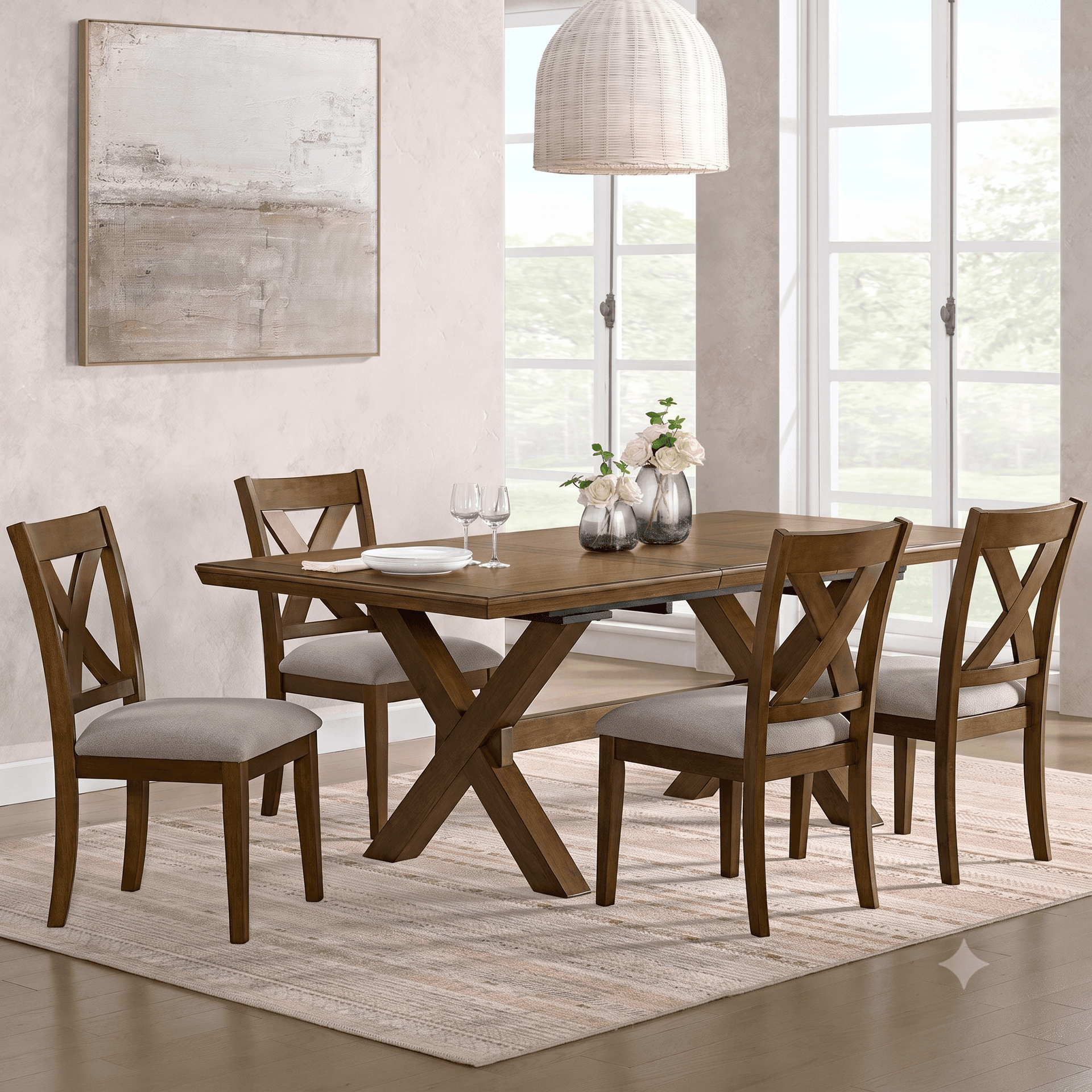 Bryce Dining Table and 4 Chairs