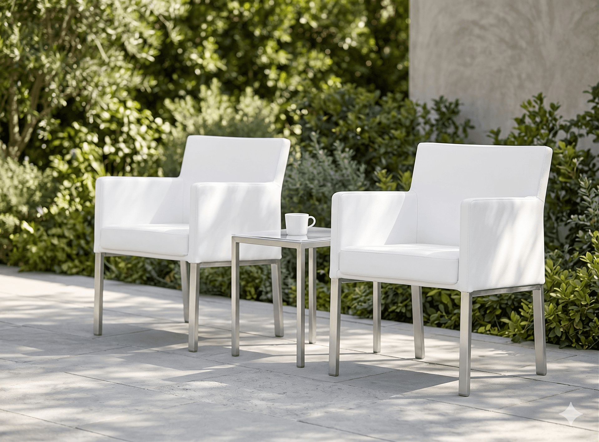 Manutti Chairs Pair of 2, White