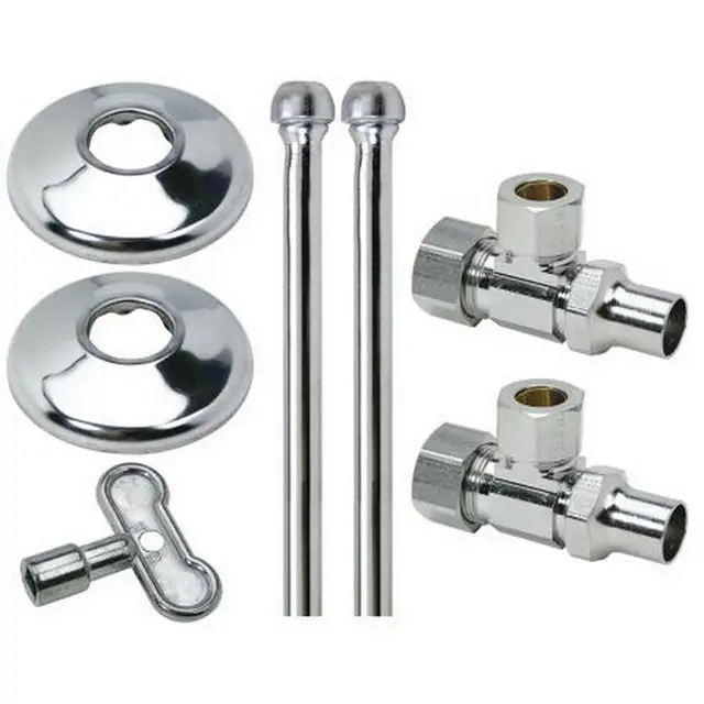 BrassCraft 1/2x3/8x14-1/2 in. Sink Supply Kit – Polished Chrome