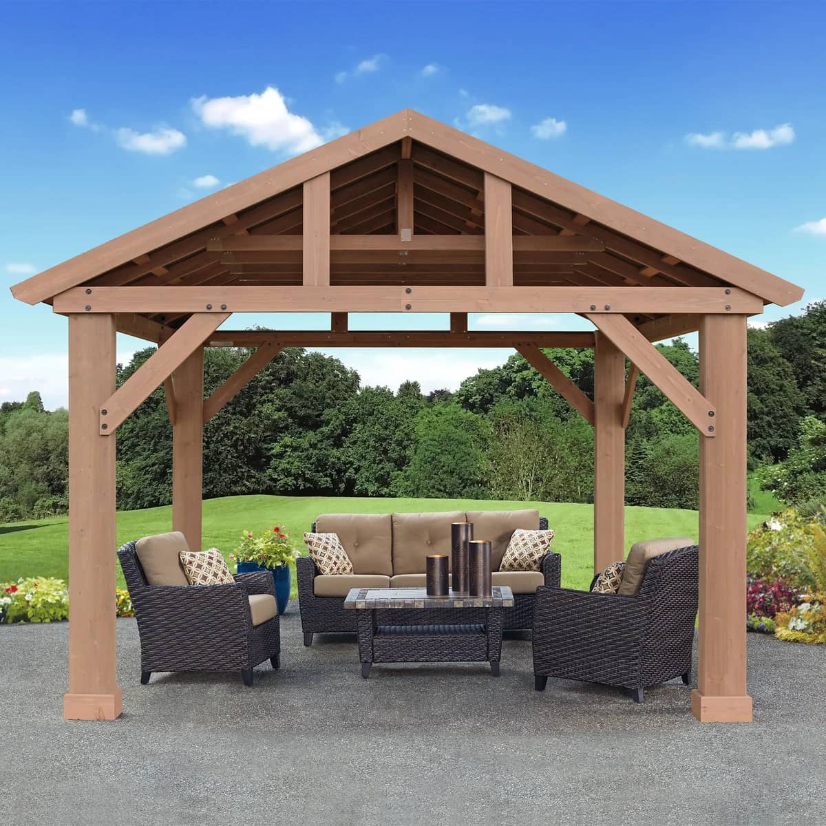 Yardistry 12 x 14 Gazebo with Aluminum Roof