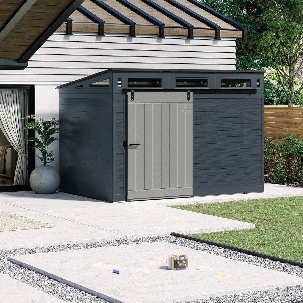 Suncast 10'X7' Barndoor, Grey