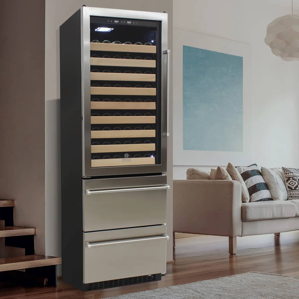 Vinotemp 108-Bottle Wine Cooler with Left Hinge (EL-BWC108SS-L)