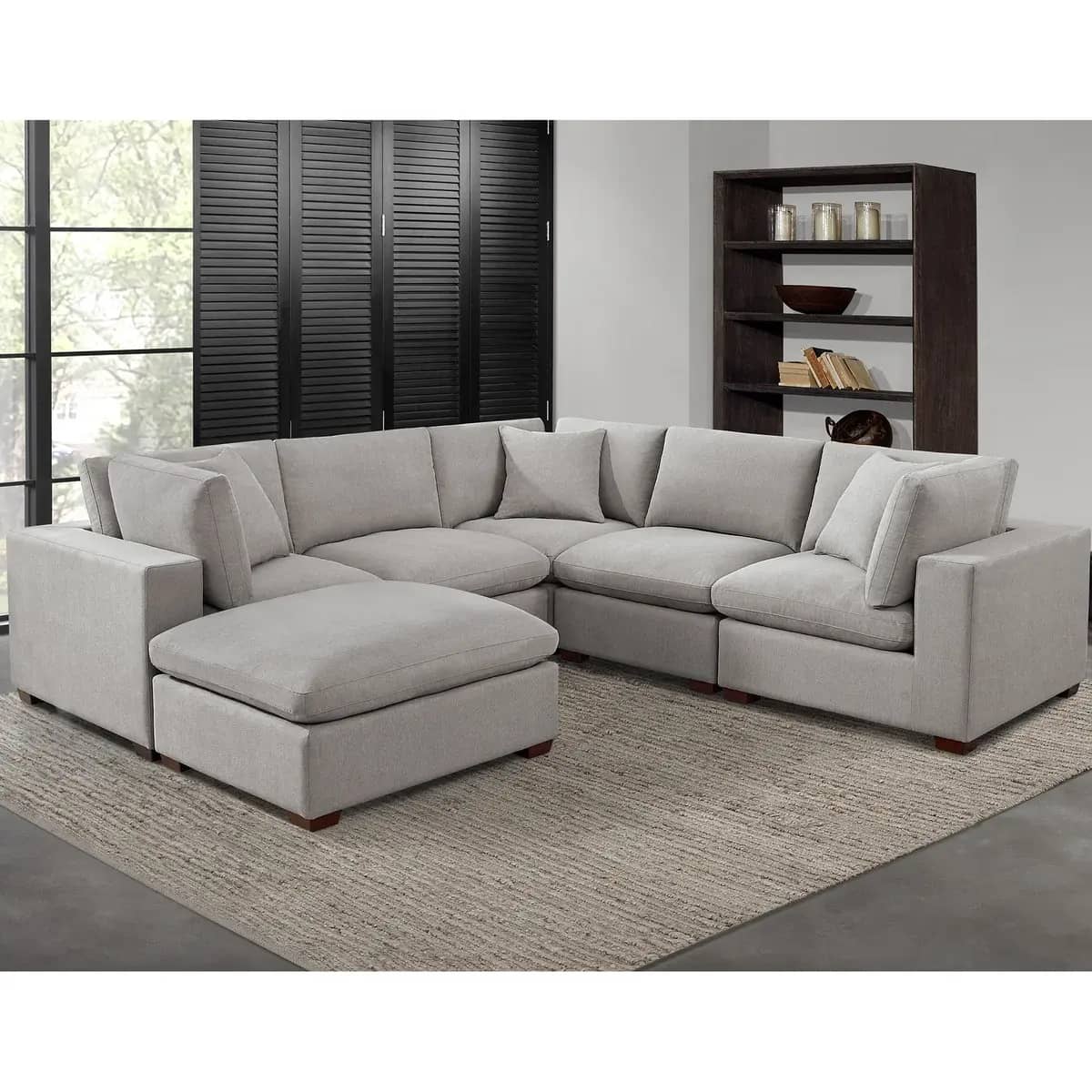 Thomasville Lowell 6-piece Modular Sectional, Light Gray